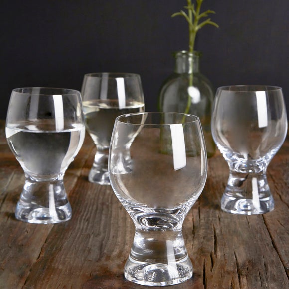 Set of 4 Chunky Wine Glasses
