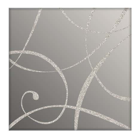 4 Elegant Script Mirrored Coasters