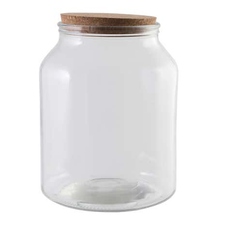Large Glass Storage Jar with Cork Lid