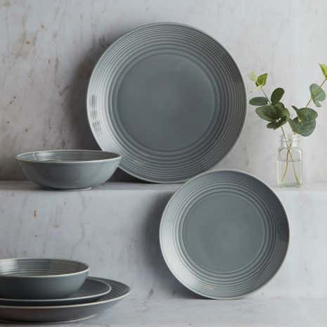Gordon Ramsay Royal Doulton Grey Maze 12 Piece Dinner Set