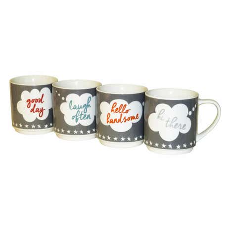 4 Thought Bubbles Stacking Mugs