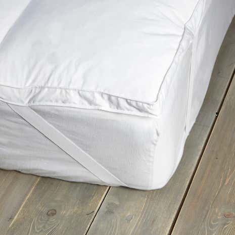 Hotel White Goose Feather and Down Mattress Topper