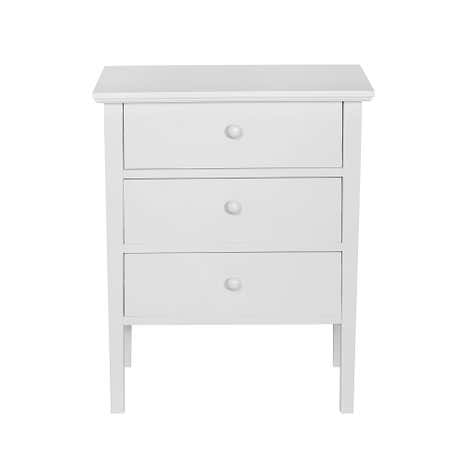 Baxter Grey 3 Drawer Bedside Table