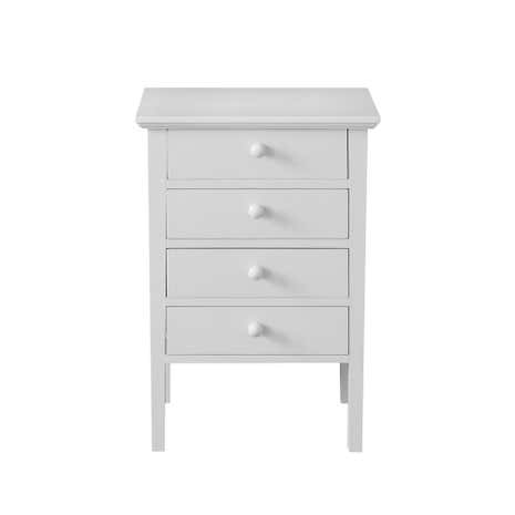 Baxter Grey 4 Drawer Bedside Table