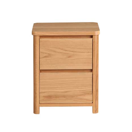 Jasper Oak 2 Drawer Bedside Table