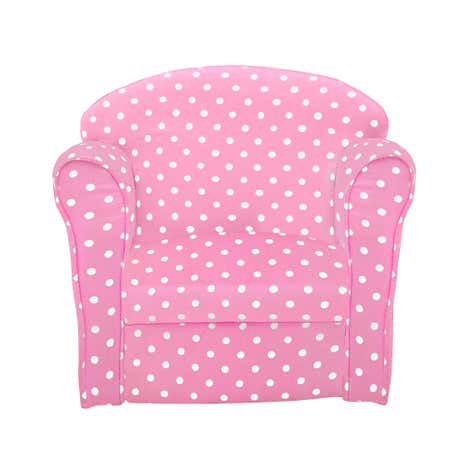 Kids Pink Polka Dot Armchair