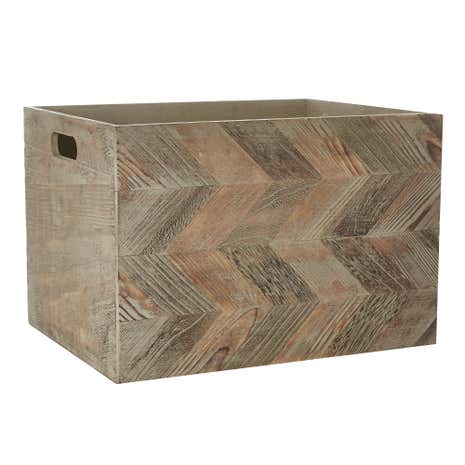 Chevron Pattern Wooden Box