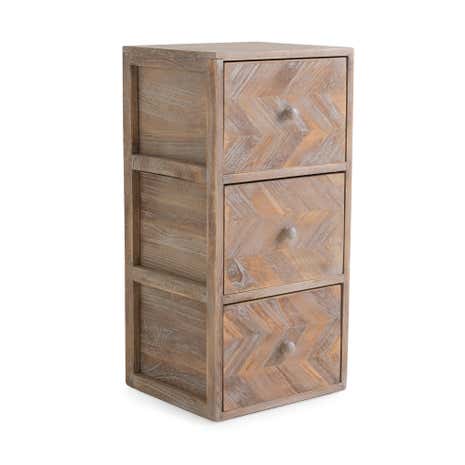 Chevron 3 Drawer Tower