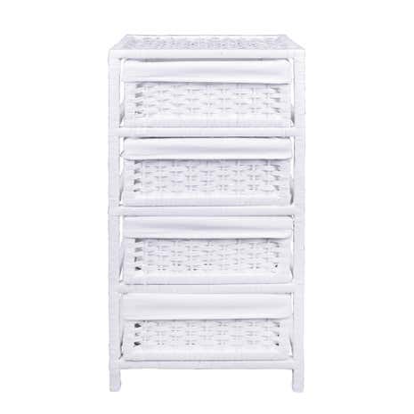 White 4 Drawer Tower