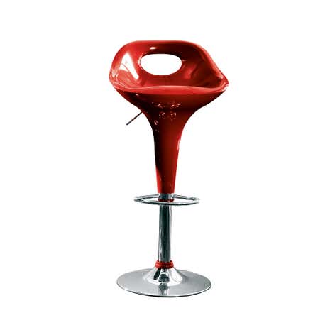 Set of 2 Red Comet Gas Lift Bar Stools