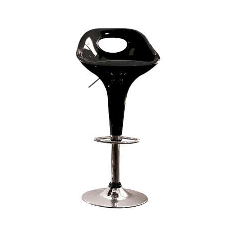 Set of 2 Black Comet Gas Lift Bar Stools