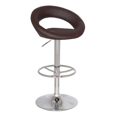 Piso Upholstered Brown Gas Lift Bar Stool