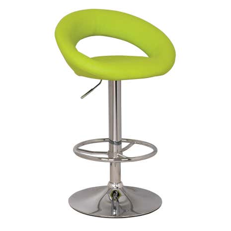 Piso Upholstered Green Gas Lift Bar Stool