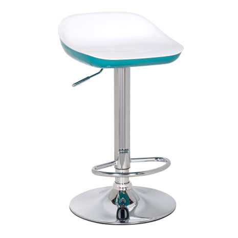 Roma Teal Gas Lift Bar Stool