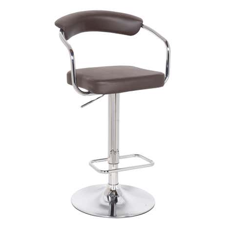Houston Upholstered Brown Gas Lift Bar Stool