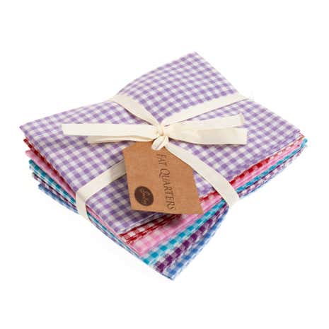 Pastel Gingham Cotton Fat Quarters