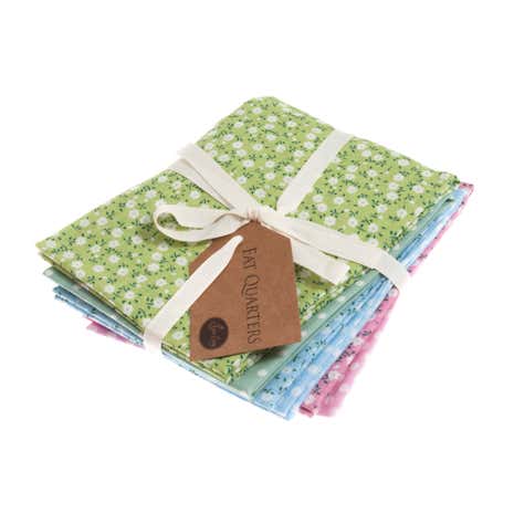 Pastel Polka Dot Daisy Cotton Fat Quarters