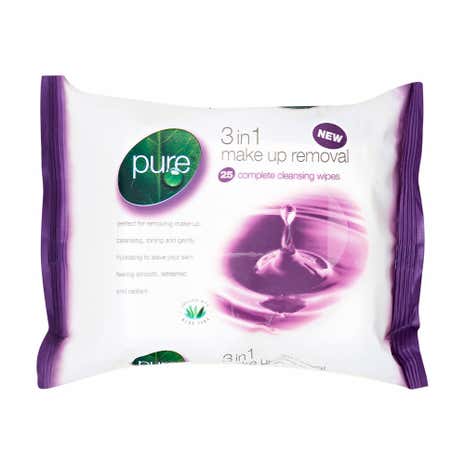 Pure 3 in 1 Face Wipes