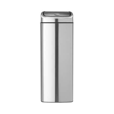 Brabantia Rectangular Matt Steel 25 Litre Touch Bin