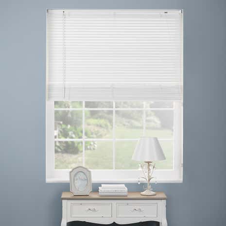27mm White Extended Drop Wooden Venetian Blind