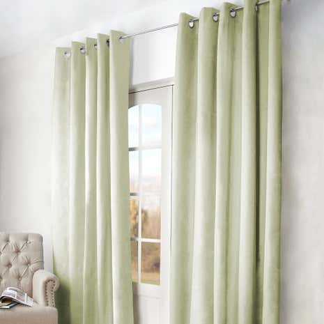 Green Arizona Blackout Eyelet Curtains