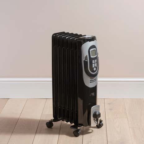 7 Fin Digital Black Heater