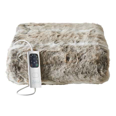 Dreamland Relaxwell Faux Fur Heated Throw