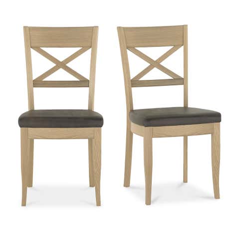 Savannah Cross Back Pair Of Dining Chairs