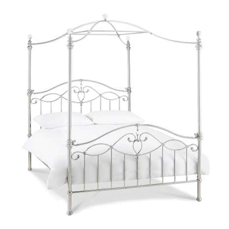 Ella Shiny Nickel Canopy Bedstead
