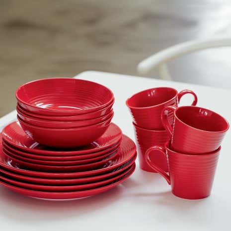 Gordon Ramsay Red Maze 16 Piece Dinner Set