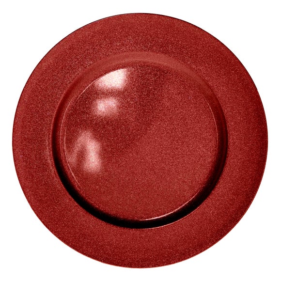 Red Glitter Charger Plate