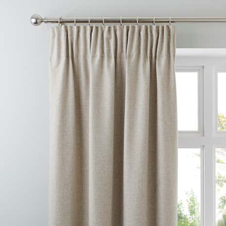 Harris Natural Thermal Pencil Pleat Curtains