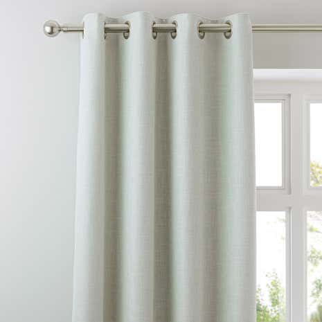 Vermont Seafoam Lined Eyelet Curtains