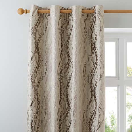 Victoria Cream Lined Eyelet Curtains