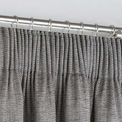 Brisbane Silver Pencil Pleat Curtains