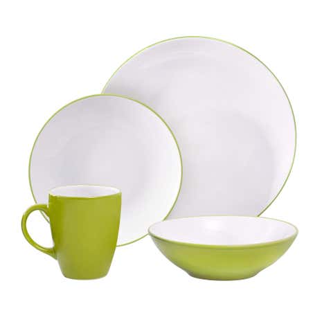 Spectrum 16 Piece Lime Dinner Set