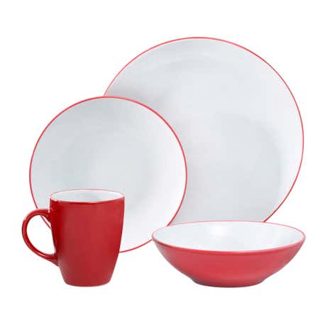 Spectrum 16 Piece Red Dinner Set