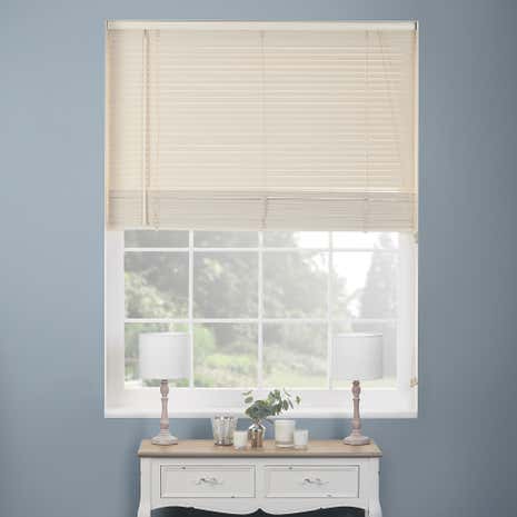 27mm Cream Extended Drop Wooden Venetian Blinds