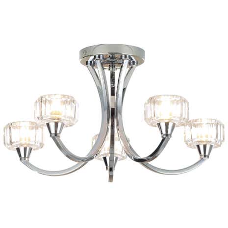 Octans 5 Light Chrome Ceiling Fitting