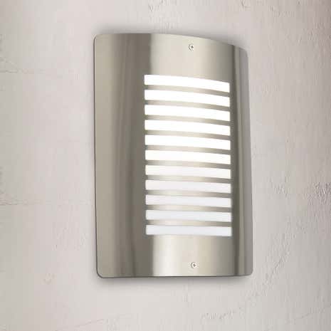 Sigma Stainless Steel Slatted Wall Light