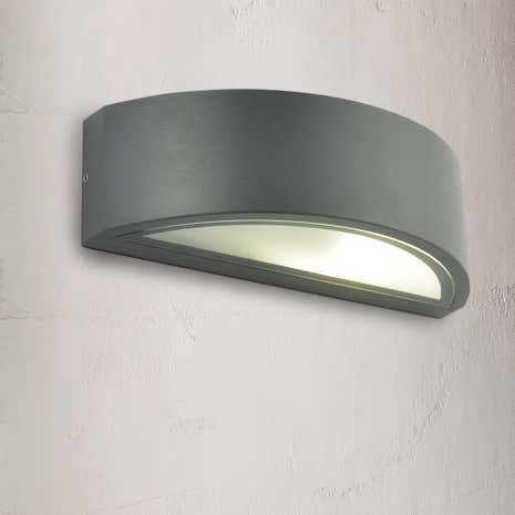 Selene Grey Curved Up Down Wall Light