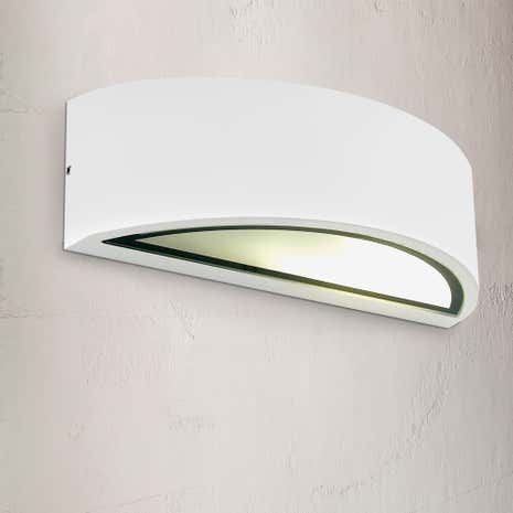 Selene White Curved Up Down Wall Light