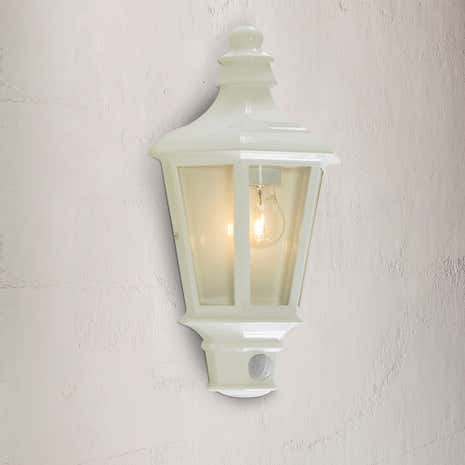 Pallas White Half Latern with PIR Sensor