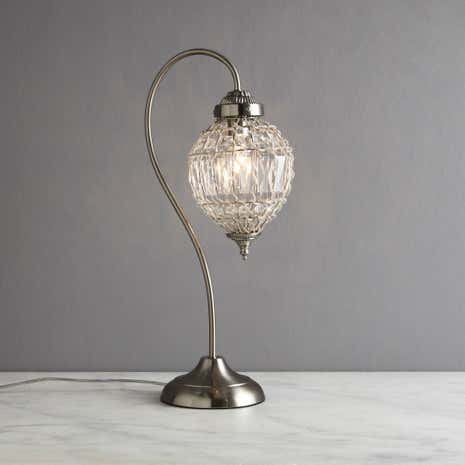 Ennis Chrome Beaded Crystal Table Lamp