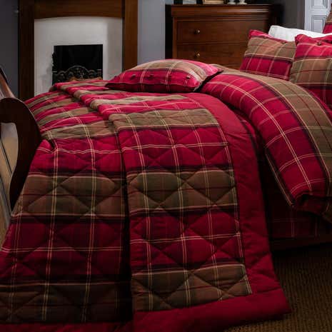 Dorma Lomond Red Bedspread