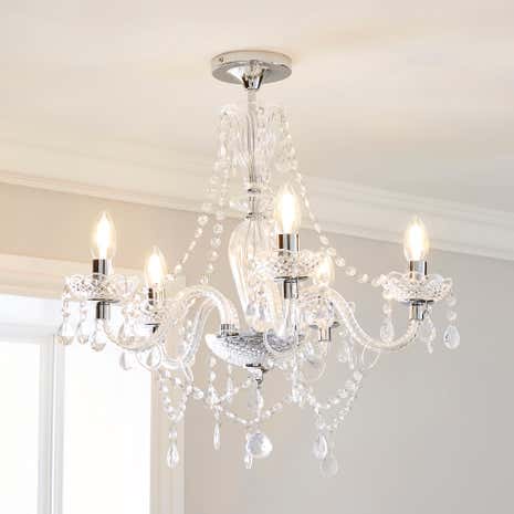 Bathroom Lights Dunelm bryony chrome 5 light semi flush ceiling fitting | dunelm Bathroom Lights Dunelm bryony chrome 5 light semi flush ceiling fitting | dunelm