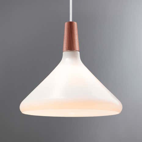 Float Medium Glass White Ceiling Pendant
