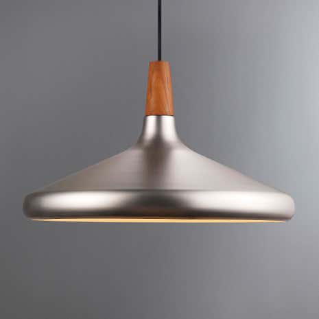 Float Large Brushed Steel Ceiling Pendant