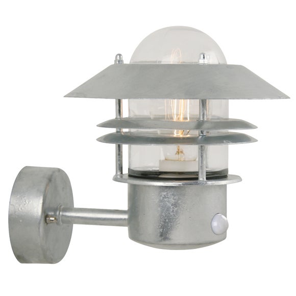 Nordlux Blokhus Galvanised Steel Outdoor Sensor Wall Light