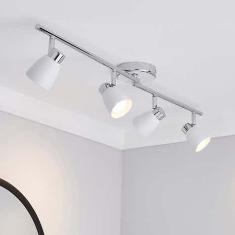 Alto Matt White 4 Light Spotlight Bar